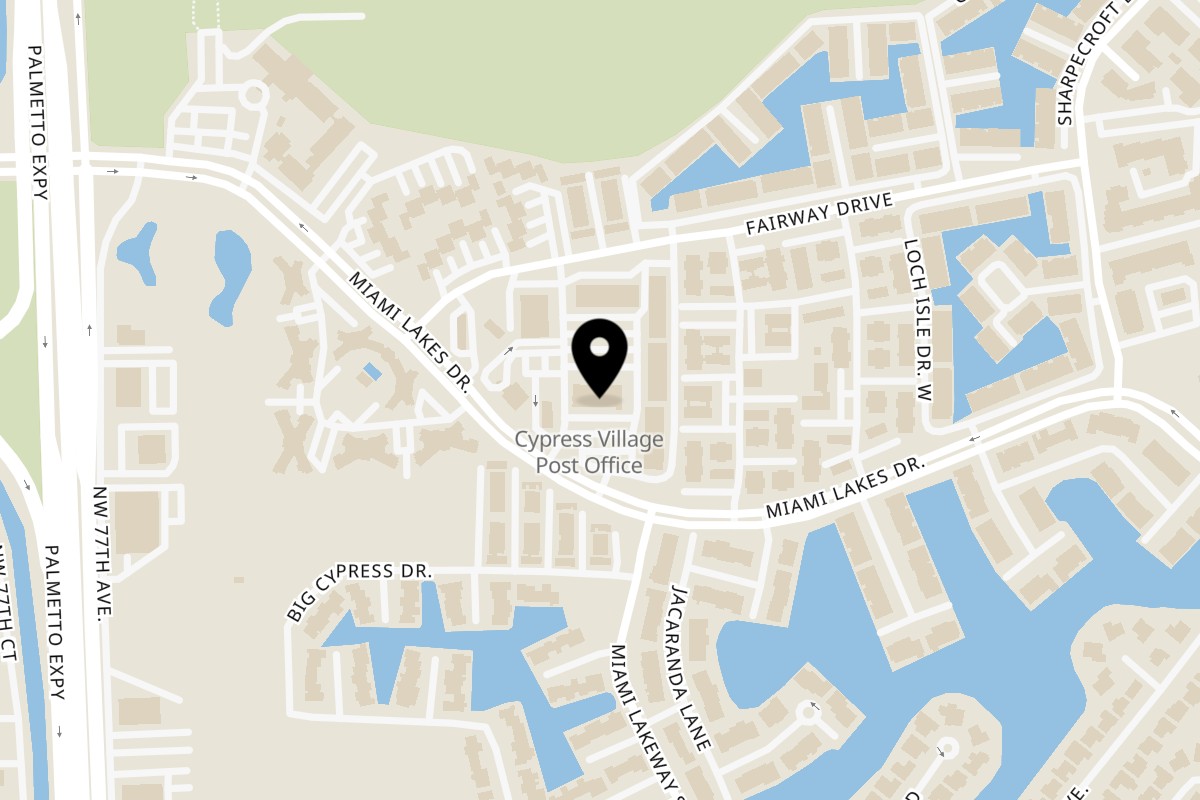 Map showing the location of Diced Miami Lakes on 7425 Miami Lakes Dr in Miami Lakes